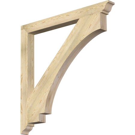 Ekena Millwork Imperial Traditional Rough Sawn Bracket, Douglas Fir, 4"W x 46"D x 46"H BKT04X46X46IMP01RDF